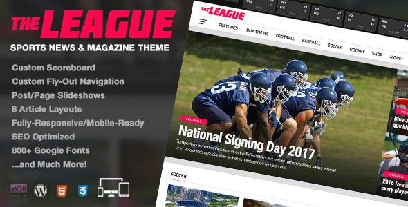 Download The League - Sports News & Magazine WordPress Theme laste version.jpg